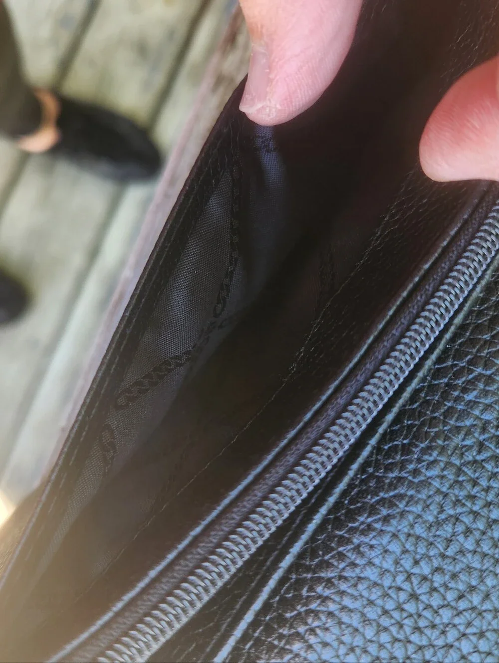 Michael Kors Black Pebbled Leather Crossbody Wallet EUC